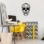 Wallity Skull Metal Decor Negro